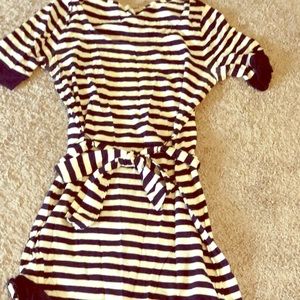 Banana Republic Navy Striped Dress